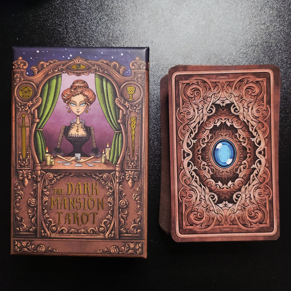 RARE: Dark Mansion Tarot Deck with Blue and Brown Design